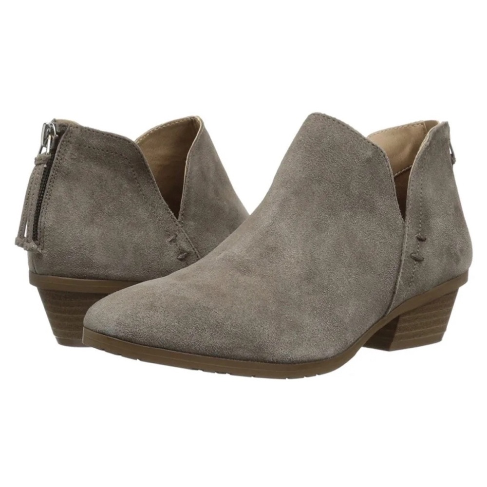Kenneth Cole Reaction Concrete Gray Suede Side Way Booties Size 9